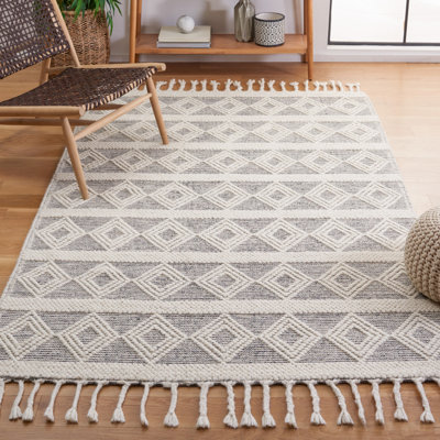 Natura Flat Weave Wool Geometric Rug