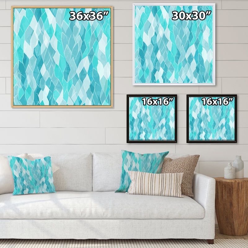" Crystal Diamond Rhythm ", White Floater Framed, 16" H x 16" W x 1" D