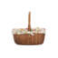Oval Wicker Shopping Basket with Garden Rose Lining