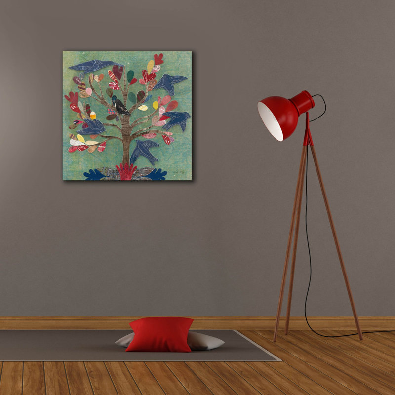 «Birds In A Tree» par Candra Boggs, art mural sur toile, H 26 po x l 26 po x P 1,5 po