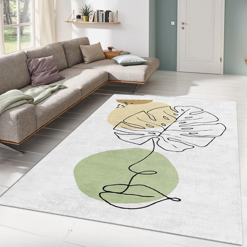 Luxurious Woven Carpet, 4.6 x 7.2 Feet | 100% Polyester, Non-Slip Felt Dot Underside, 0.4 in Pile Height | Machine Washable, Durable Raschel Knitting, Digital Printing | Perfect for Living Room & Bedroom Décor