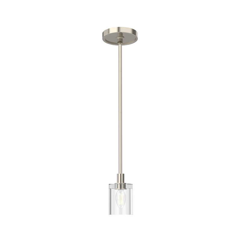 Salita 1 - Light Pendant, Polished Nickel, Clear Crystal