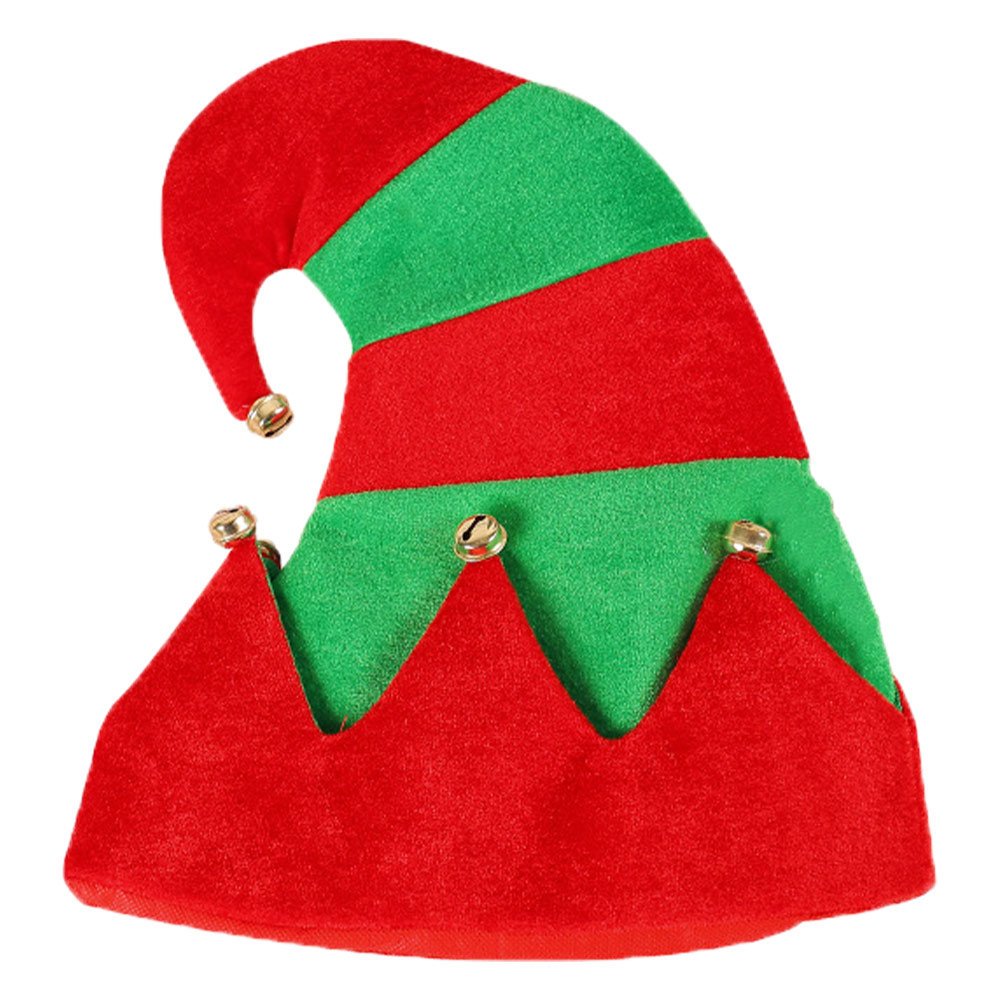 The Holiday Aisle Christmas Celebration Costume Party Accessories Santa's Helper Jingle Bells Green/Red Stripes Hat The Holiday Aisle