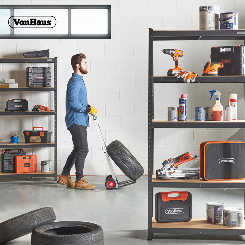 90cm W Steel Height -Adjustable Shelving Unit