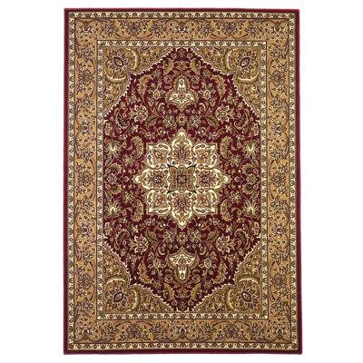 2' X 3' Polypropylene Red Or Beige Accent Rug