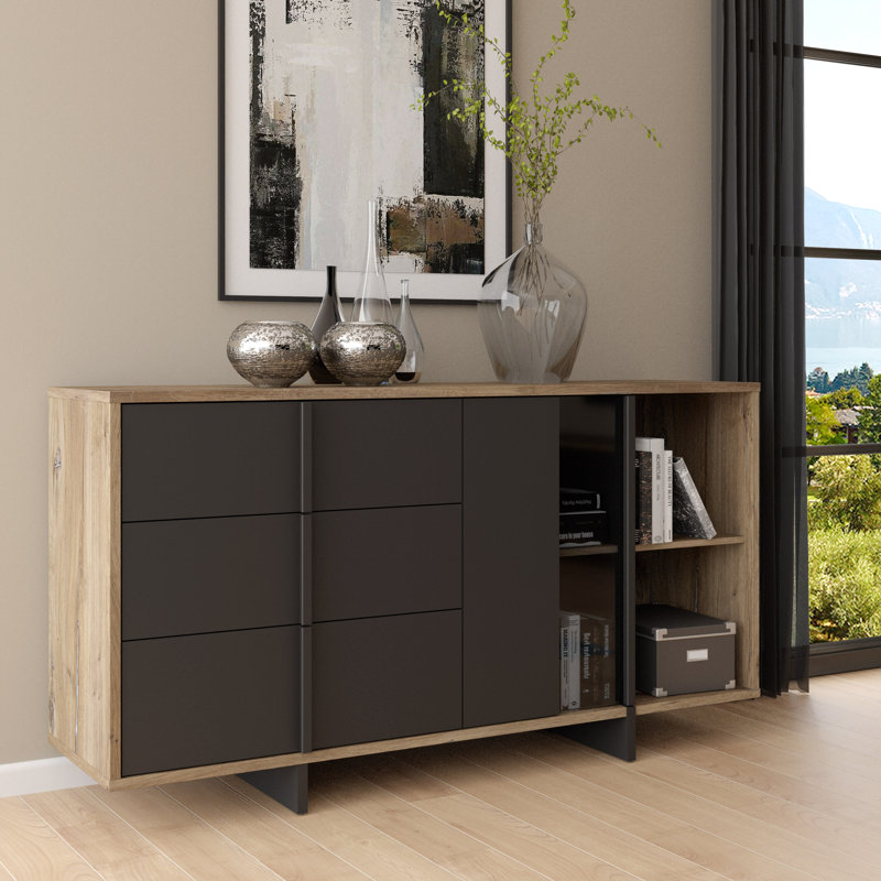 Eadoin 85.7Cm Wide 3 Drawer Sideboard