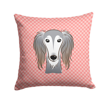 Coussin décoratif intérieur/extérieur saluki damier