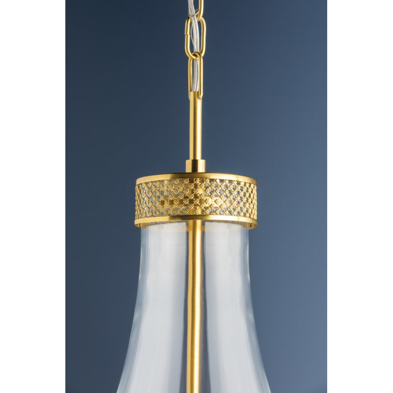 Hagen 1 - Light Pendant, 32" H x 17.5" W x 17.5" D, Aged Brass