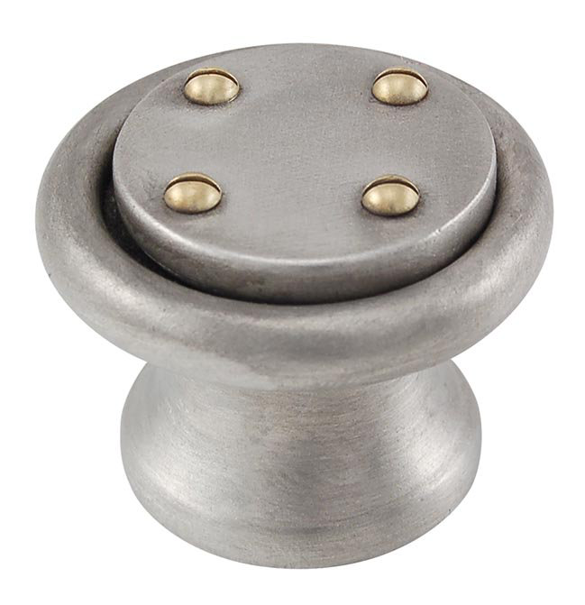 Archimedes Mushroom Knob, 1.25" H x 1.25" W x 1" D, Antique Nickel