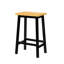 Tabouret de comptoir de cuisine en bois massif de 25,6 po de hauteur, noir avec repose-pieds de 2, chaises de bar, hauteur, noir, repose-pieds, Vibe pour et repas-797533388