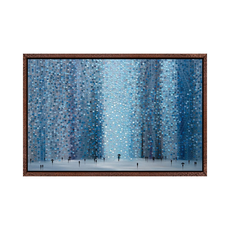 Rain And You by Ekaterina Ermilkina - Painting on Canvas, Classic Brown Wood Framed, 66.04 cm H x 45.72 cm W