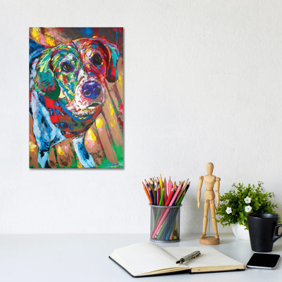 Beagle Portrait by Tadaomi Kawasaki - Wrapped Canvas Print