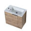 Meuble-lavabo de 22 po pour petite salle de bain, fixation murale, porte à fermeture en douceur, lavabo en céramique, poignée noire matte, meubles avec pouce, conception moderne, fabrication en contreplaqué, poignée-721149440
