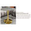 Table basse de 27,6 pouces de style Mid-Century de style moderne, pouvant accueillir 2 à 4 personnes, dotée d'un plateau de table rond en marbre, pour divers espaces.-139765352-139765358
