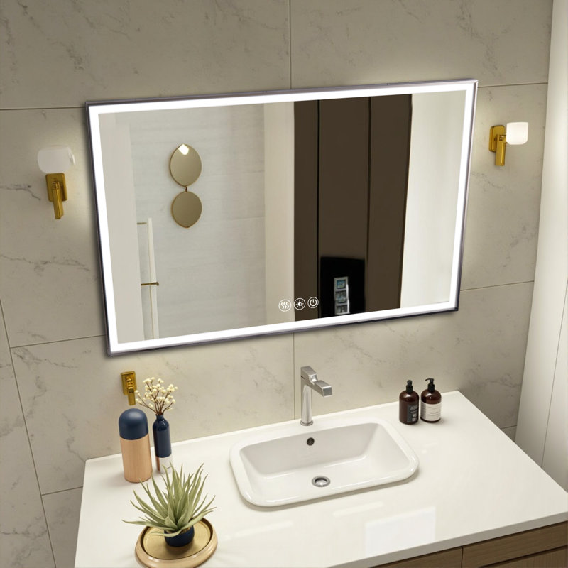 LED Bathroom Vanity Wall Mirror, 28 Inch, Anti-Fog, Dimmable, Shatter-Proof Tempered Glass For Makeup And Shaving | Gift Idea
