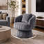 Fauteuil demi-tonneau rembourré rembourré avec coussin-686820950