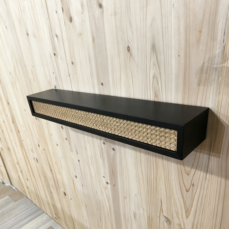 Tablettes murales flottantes en bois, Black