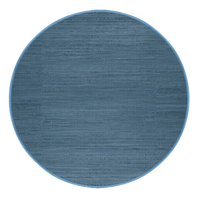 Tapis bleu uni lavable à la machine