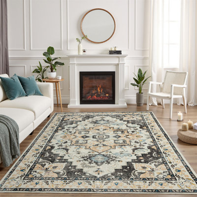 Rectangle Polyester Machine Woven Area Rug
