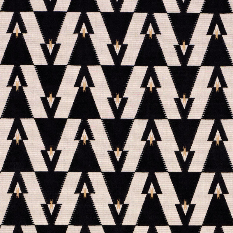 Schumacher X A Rum Fellow Kalido Fabric, Onyx