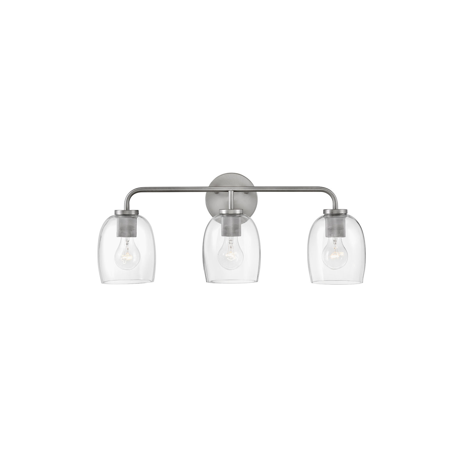 Attamore 3 Light Dimmable Vanity Light, Silver