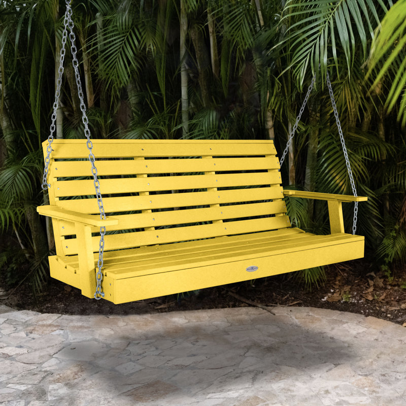 Balancelle de véranda Midderton, 60.37", Jaune rayon de soleil
