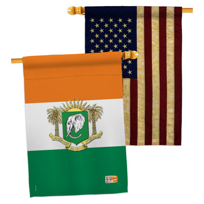 Drapeau de maison en polyester 2 côtés 3 pi 3 po x 2 pi 2 po