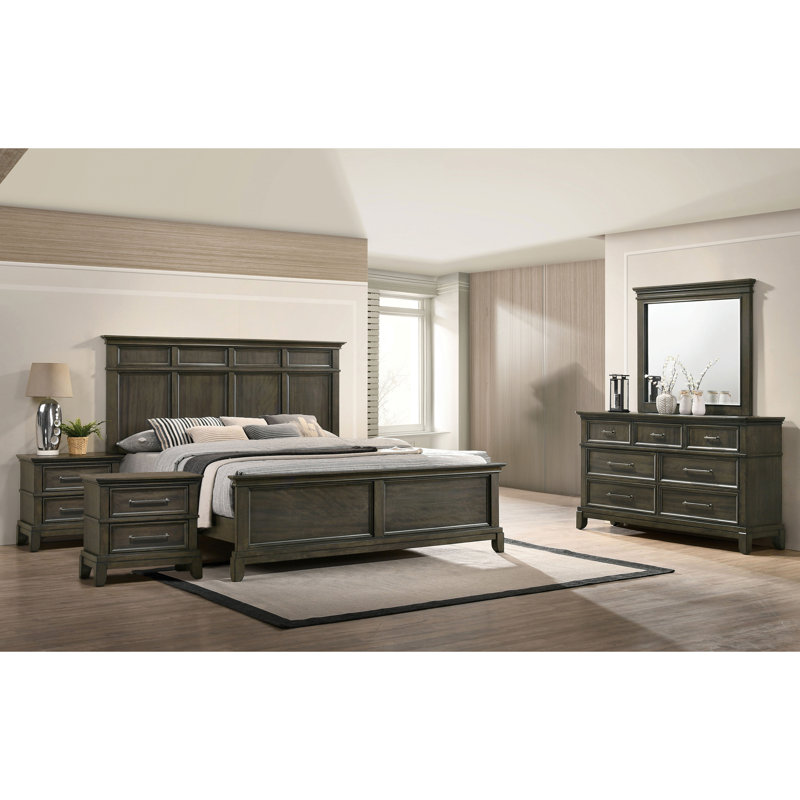 Filloreta Solid Wood Piece Bedroom Set, Queen