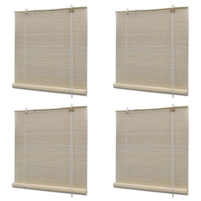 Semi Sheer Bamboo Roll-Up Blind