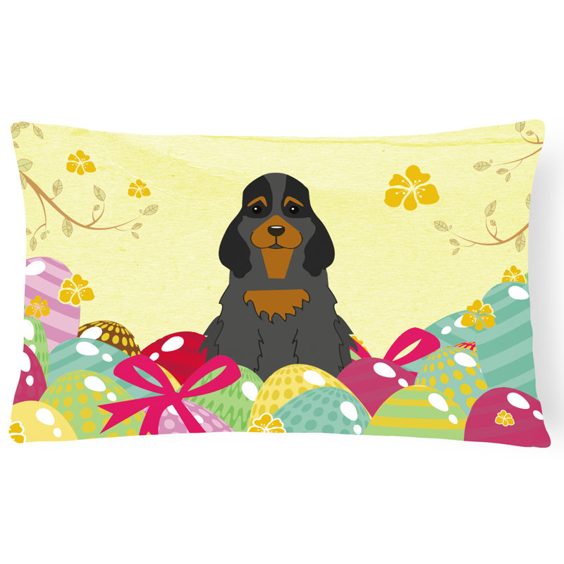 Coussin lombaire épagneul de l’oeuf de pâques, Noir / brun clair