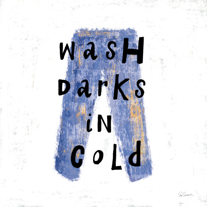 Laundry Rules V by Sue Schlabach - No Frame Print on Canvas, 30cm H x 30cm W x 3.8cm D