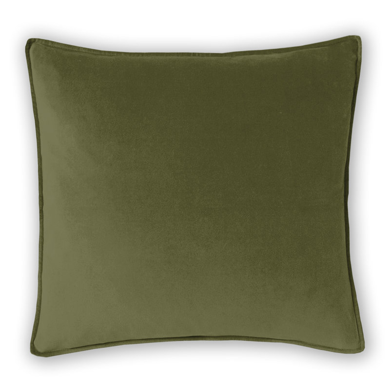 Housse et insert de coussin en velours Alla, 20 po X 20 po, Aloès