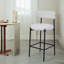 Caydan 98.5cm Upholstered Bar Stool with Metal Frame