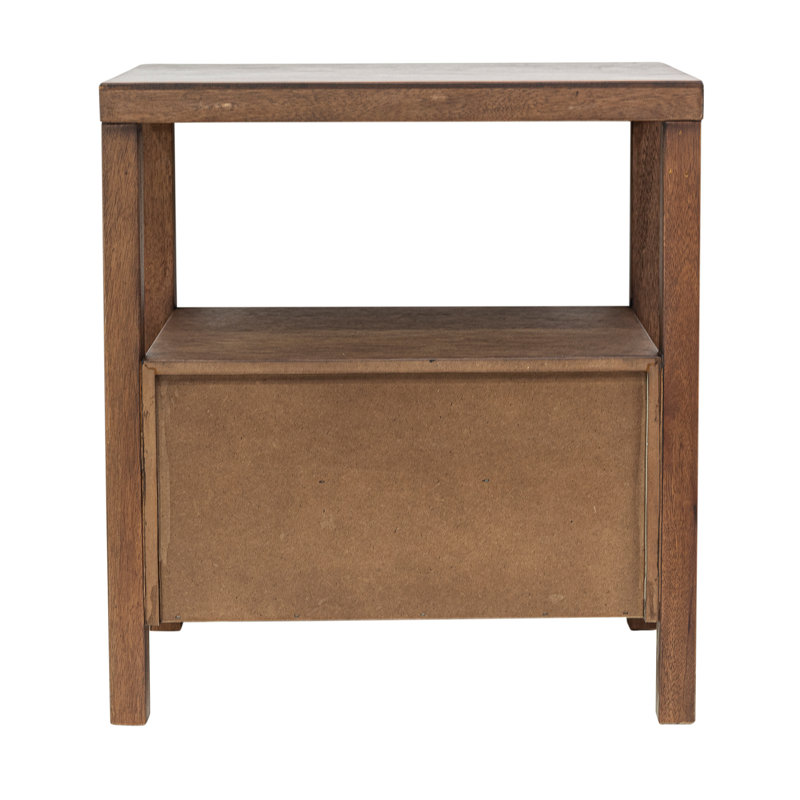 Francisca 2 - Drawer Solid Wood Nightstand, Brown