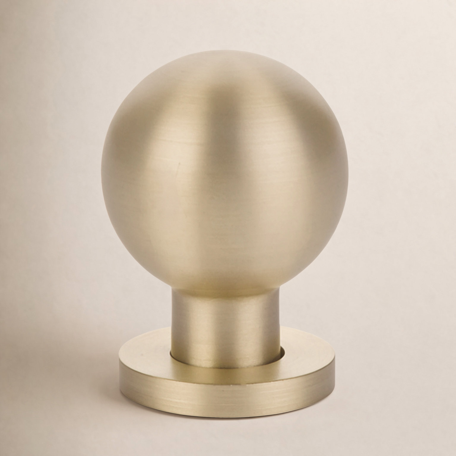 Round Knob Knob, Satin Brass