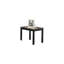 Ensemble de table 3 pièces de style contemporain 1 table basse 1 table de bout 2 x plateau en faux marbre avec pieds en bois au fini noir et blanc-159856439