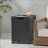 Outdoor Metal Tank Holder Side Table, Matte Black