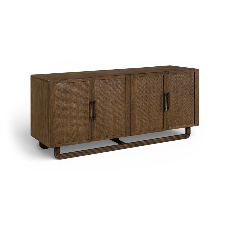 Buffet / placage en bois massif et placage de chêne Sova, Brun