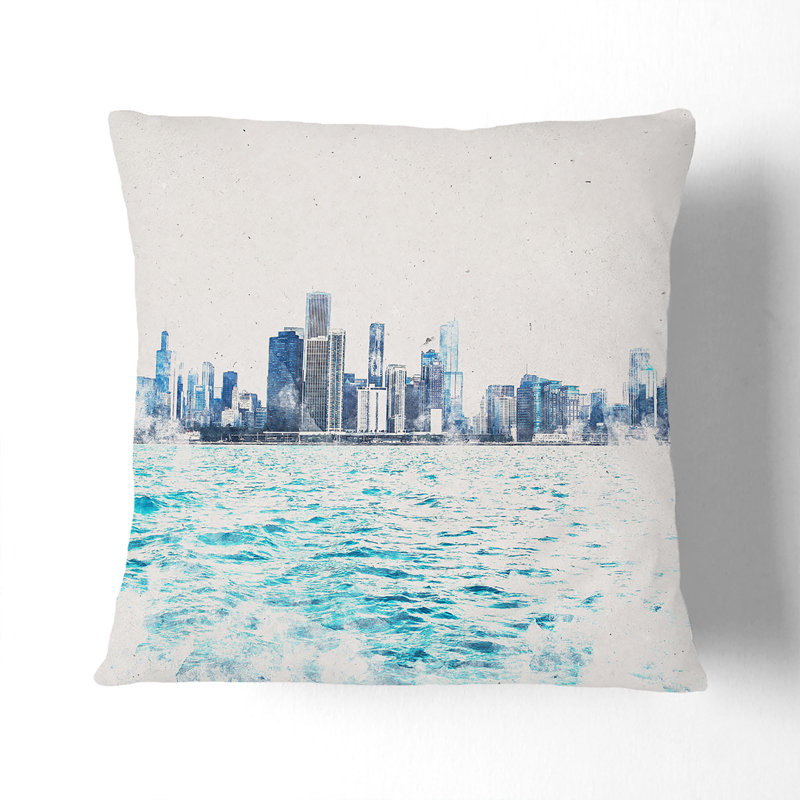 Square Throw Cushion, 40cm H x 40cm W x 15cm D