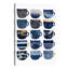 Pretty Blue Coffee Cups I - Single Picture Frame Print on Canvas-514832921-472217479