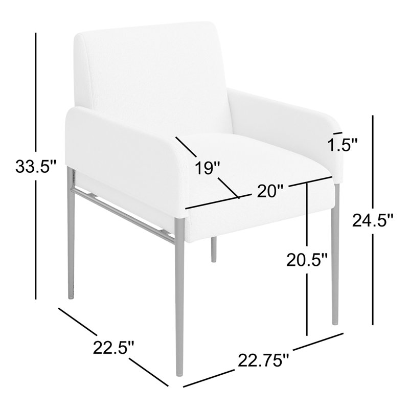 Lucinda Boucle Dining Armchair