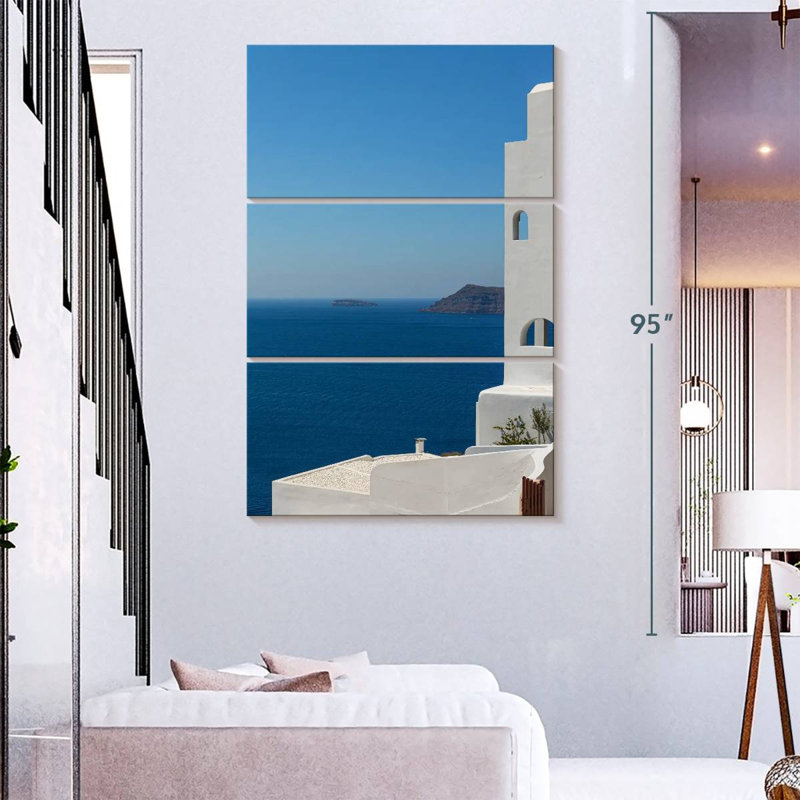 Masam Santorini et la Méditerranée, H 32 po x l 20 po