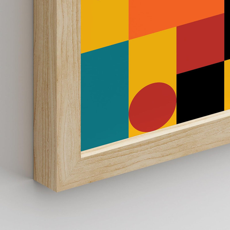 Affiche géométrique colorée de formes abstraites Mid Century Modern Wall Art, décor minimaliste encadré sur papier, 9 pièces