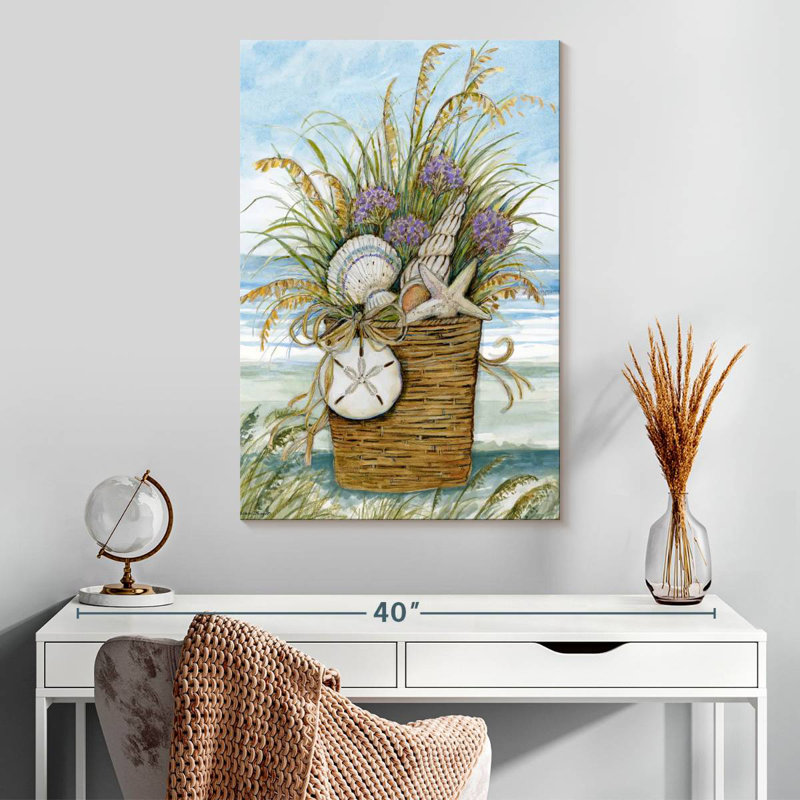 Aletra Shells Basket, 30" H x 20" W