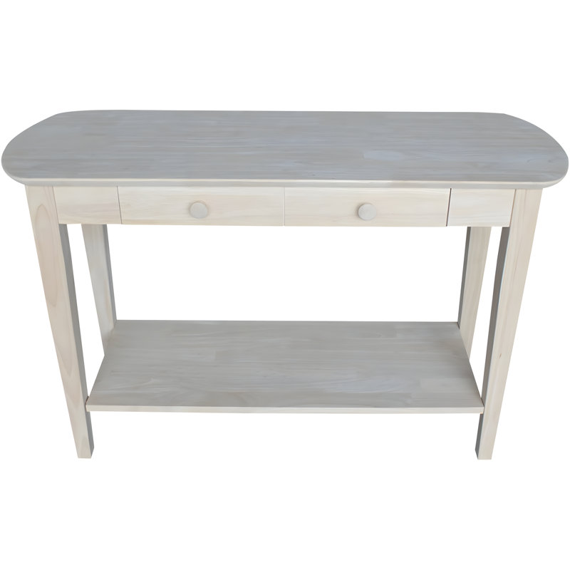 Phillips Unfinished Oval Sofa Table, Solid Para Wood, Rustic Country Style, Durable And Versatile For Home Decor