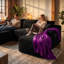 Canapé modulaire en forme de U 94,5 po à assise profonde et sans assemblage, confort moelleux en nuage-129498577
