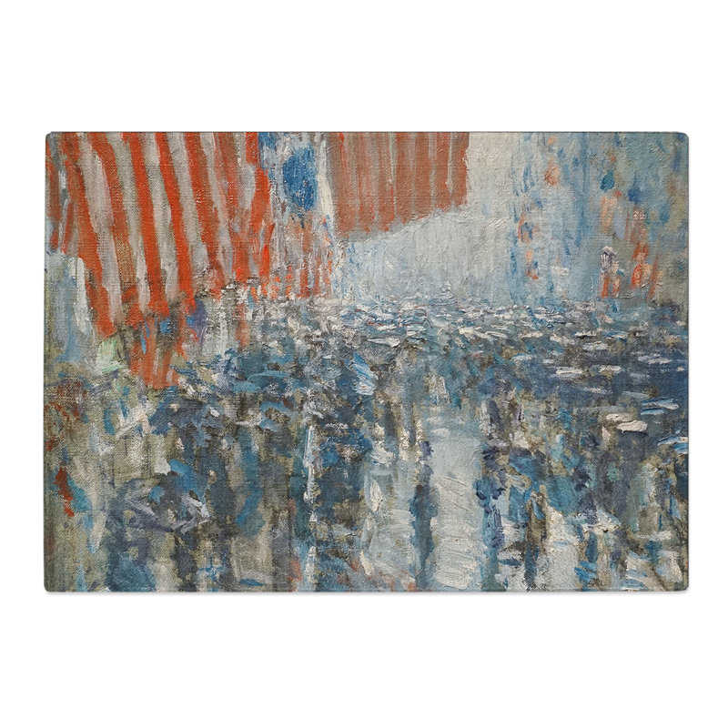 Rainy Day on Fifth Avenue by Childe Hassam Chopping Board, 0.4cm H x 20cm W x 28.5cm L