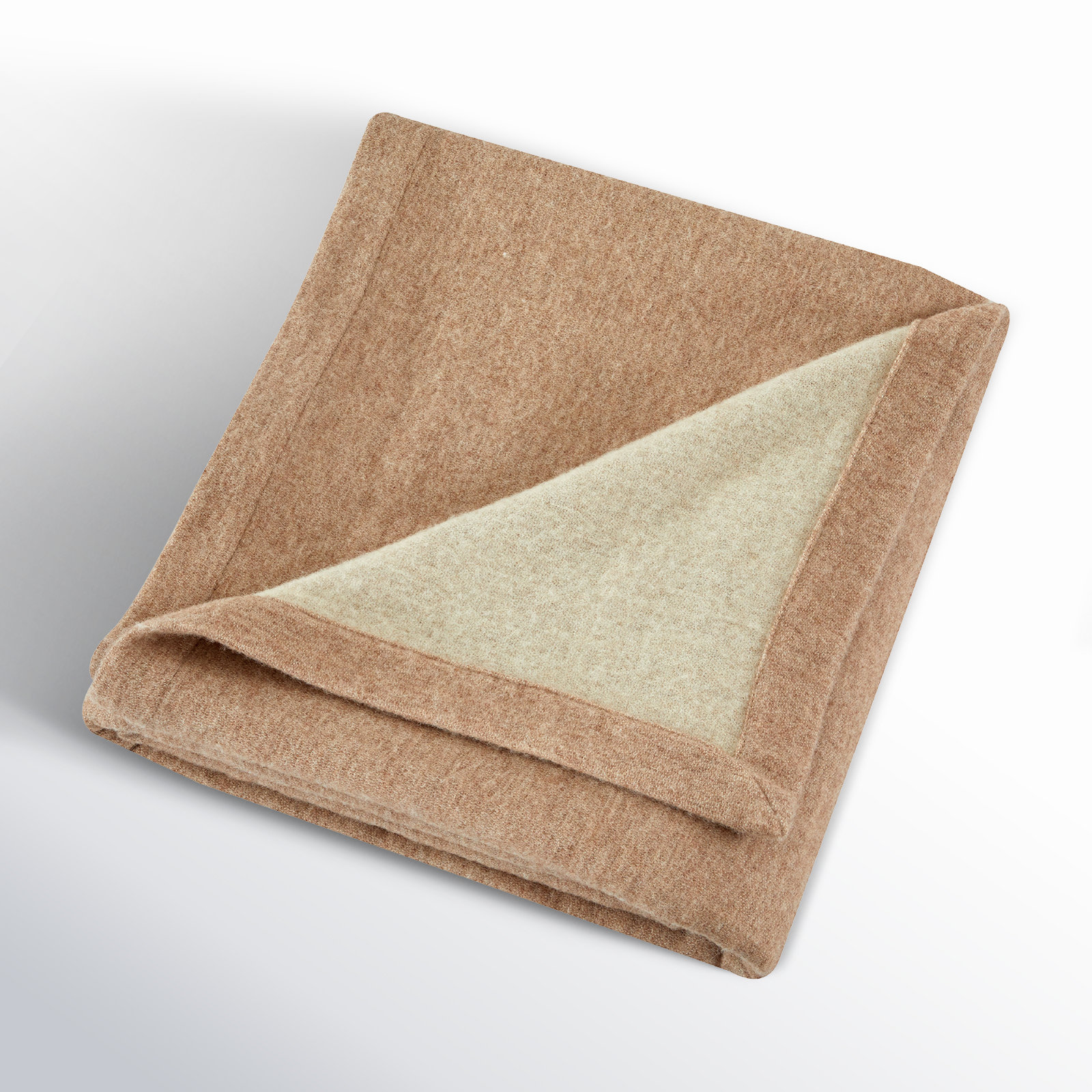 Ballade Merino Wool Hand Woven Throw Blanket, Ivory, Queen