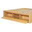 Structure de lit plateforme en bois avec 4 tiroirs et rangement de pied de lit à levage hydraulique-125285909