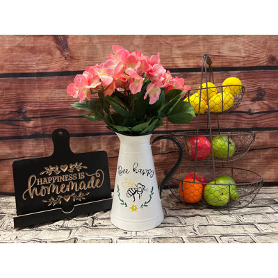 Bee Happy Enamel Pitcher